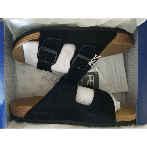 Birkenstock Arizona Sandals Black Suede 10 - Picture 5 of 8